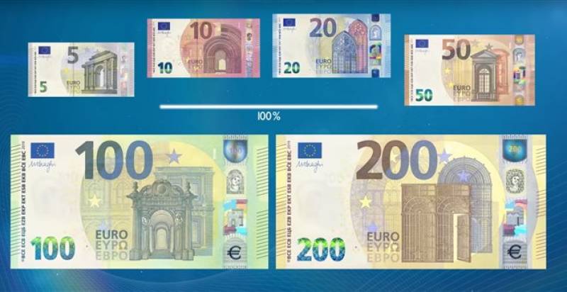 Από αύριο Τρίτη στην κυκλοφορία τα νέα χαρτονομίσματα των 100 και 200 ευρώ