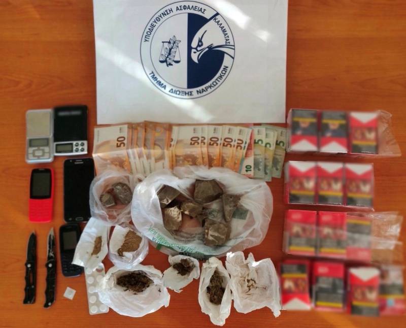 Δύο συλλήψεις για ναρκωτικά στην Πάτρα από την Δίωξη Ναρκωτικών Καλαμάτας