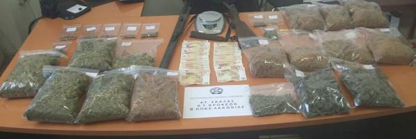 Συλλήψεις για 1,5 κιλό χασίς και 3 κιλά λαθραίου καπνού στη Λακωνία
