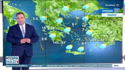Καιρός: Επιδείνωσή με ισχυρές καταιγίδες (Βίντεο)
