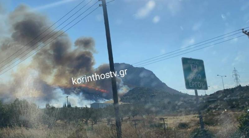 Κόρινθος: Φωτιά στην περιοχή Φανάρια