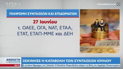 Ξεκίνησε η καταβολή των συντάξεων Ιουλίου (Βίντεο)