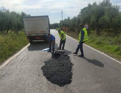 Συντηρήσεις στο οδικό δίκτυο της Μεσσηνίας