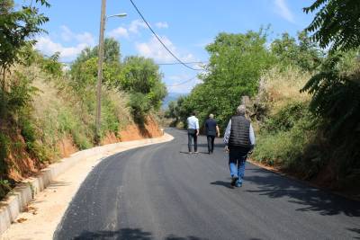 Εργασίες βελτίωσης του δρόμου στο Μαυρομάτι