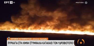 Κορινθία: Φωτιά στη λίμνη Στυμφαλία σε προστατευμένο υδροβιότοπο
