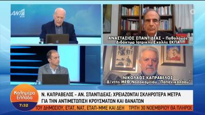Καπραβέλος: Οδηγούμαστε σε τραγωδία, μπροστά μας είναι πιο περιοριστικά μέτρα (Βίντεο)