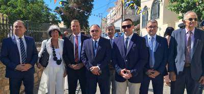 Ο Θανάσης Βασιλόπουλος στο Γύθειο για την υποδοχή του Πατριάρχη Αλεξανδρείας
