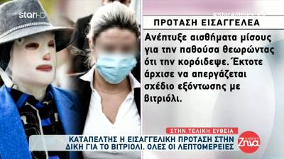 Δίκη για επίθεση με βιτριόλι: Ενοχή της Έφης για απόπειρα ανθρωποκτονίας από πρόθεση ζήτησε ο εισαγγελέας (Βίντεο)