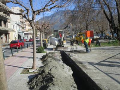 Υπογειοποίηση δικτύου ΔΕΗ στη Ναυαρίνου