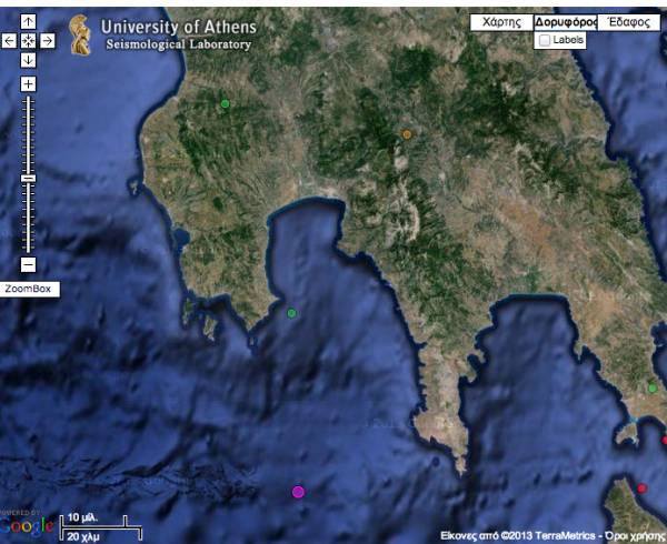 Σεισμός 4,2R ανοιχτά της Μεθώνης