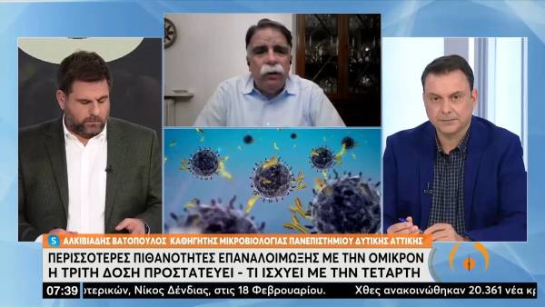Βατόπουλος: Μπορεί να κολλήσουμε την Όμικρον πολλές φορές - Τι θα γίνει με την τέταρτη δόση (Βίντεο)