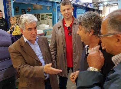 Επίσκεψη Τζαμουράνη στην Κεντρική Αγορά Καλαμάτας