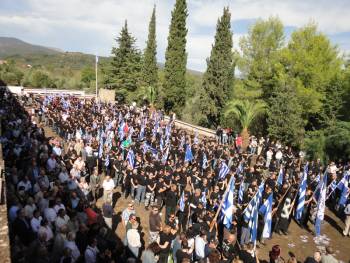 Ο Λυκούργος Γαϊτανάρος  στην Πηγάδα του Μελιγαλά