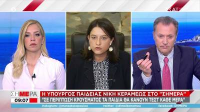 Κεραμέως για σχολεία: Τα rapid θα γίνονται δωρεάν σε δημόσιες δομές (Βίντεο)