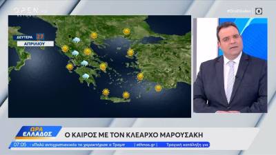Καιρός 27/04/26: Mε ανοιξιάτικο καιρό ξεκινάει η εβδομάδα