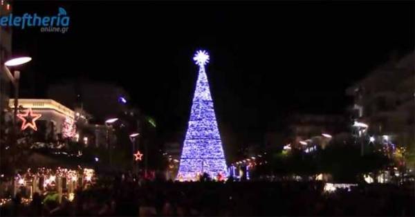 Με Μαλού το άναμμα του χριστουγεννιάτικου δέντρου στην Καλαμάτα