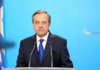 "Μεγάλη εθνική συνεννόηση" ζήτησε ο Σαμαράς και τάχθηκε κατά των εκλογών