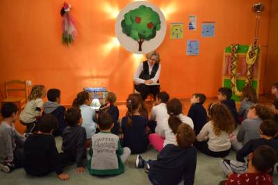 Η συγγραφέας Φιλομήλα Βακάλη-Συρογιαννοπούλου στα Εκπαιδευτήρια Μπουγά