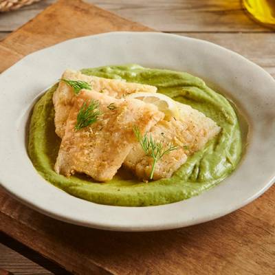 Μπακαλιάρος με κρούστα και σκορδαλιά αβοκάντο