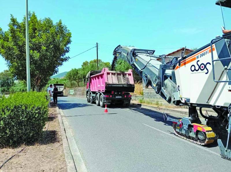 Ασφαλτόστρωση στην οδό Παπαφλέσσα