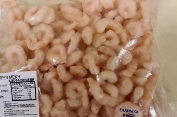 ΕΦΕΤ: Ανακαλούνται γαρίδες - Το προϊόν κρίθηκε ακατάλληλο για κατανάλωση