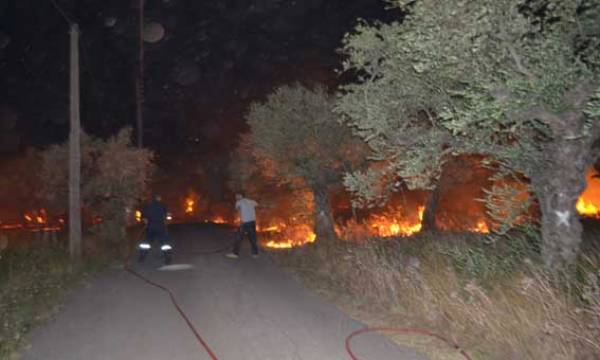 Κλειστή η εθνική οδός Κυπαρισσία - Φιλιατρά λόγω των πυρκαγιών