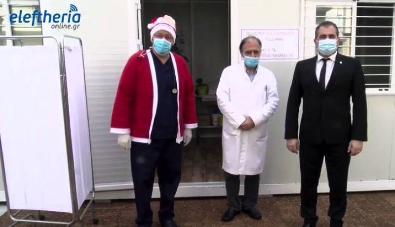 Στο Κέντρο Υγείας Καλαμάτας για τεστ και ευχές ο δήμαρχος Θανάσης Βασιλόπουλος (βίντεο)