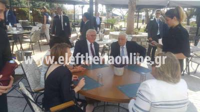 Καλαμάτα: Στο "Πανελλήνιο" για καφέ οι Πρόεδροι Ελλάδας και Γερμανίας