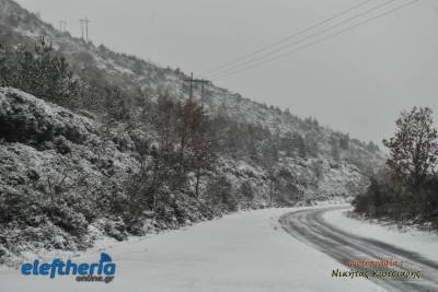 Μεσσηνία: Κατάλευκο τοπίο στον Ταΰγετο - Αποχιονισμός σε εξέλιξη (φωτογραφίες)