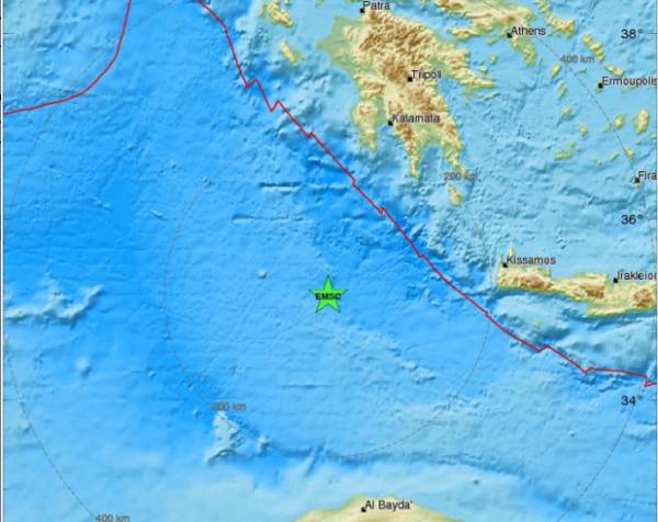 Σεισμός 4,5 Ρίχτερ στα διεθνή ύδατα, νότια της Μεσσηνίας