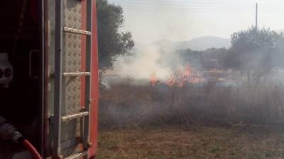Φωτιά κοντά στον τσιγγάνικο καταυλισμό του Μελιγαλά