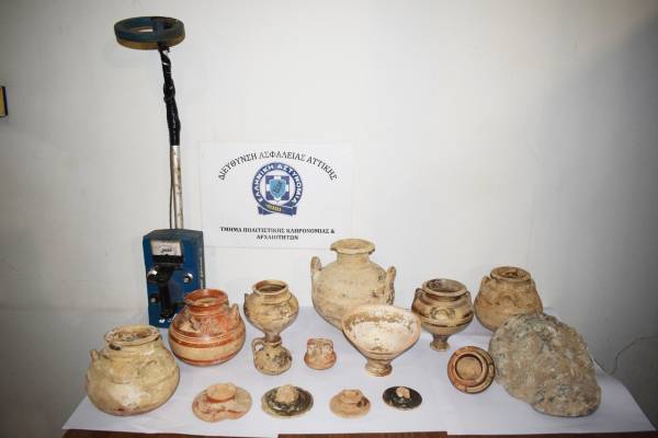 Τρεις συλλήψεις στην Κυπαρισσία για παράνομη κατοχή αρχαίων αντικειμένων σημαντικής αξίας