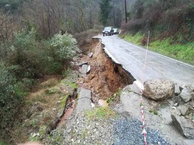 Μεσσηνία: Μεγάλη κατολίσθηση μεταξύ Πηγών και Αλαγονίας