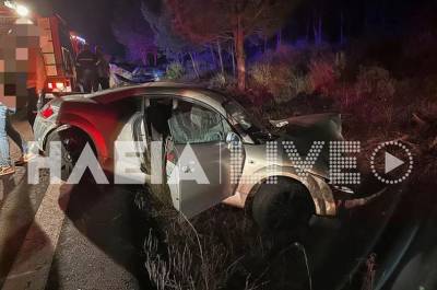 Σοβαρό τροχαίο στην Εθνική Οδό Πύργου - Κυπαρισσίας: Στο νοσοκομείο τριμελής οικογένεια
