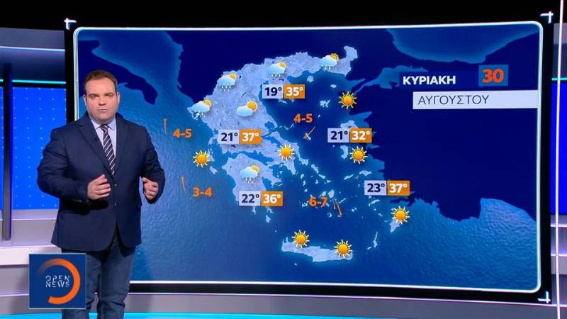 Δελτίο καιρού 29/08/2026
