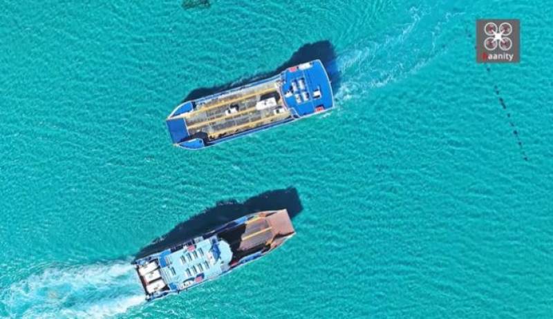 Ελαφόνησος: Η συνάντηση δύο πλοίων που κόβει την ανάσα (Βίντεο)