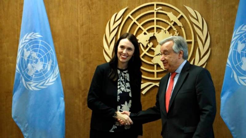 Στον ΟΗΕ με την τριών μηνών κόρη της, η πρωθυπουργός της Νέας Ζηλανδίας