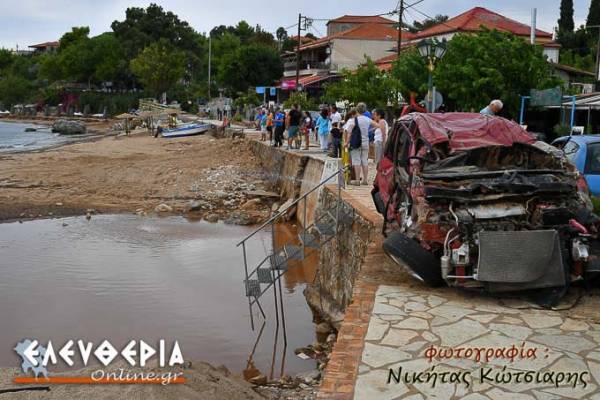 Η επόμενη ημέρα των καταστροφών σε Στούπα και Αγιο Νικόλαο (φωτογραφίες)