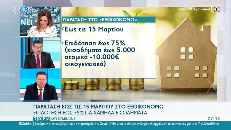 Παράταση έως τις 15 Μαρτίου στο Εξοικονομώ