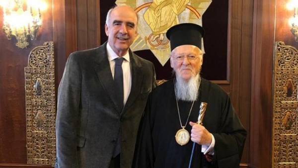Συνάντηση Μεϊμαράκη με τον Οικουμενικό Πατριάρχη Βαρθολομαίο