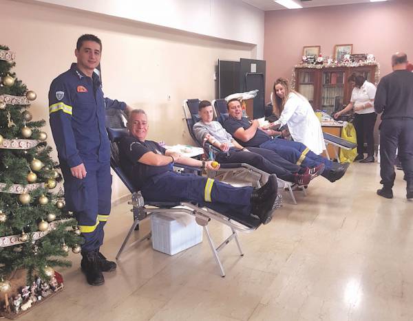 Μεσσηνία: 21 φιάλες συγκεντρώθηκαν στην αιμοδοσία των πυροσβεστών