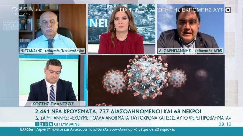 Σαρηγιάννης: Έχουμε πολλά ανοίγματα ταυτόχρονα και ίσως αυτό φέρει προβλήματα (Βίντεο)