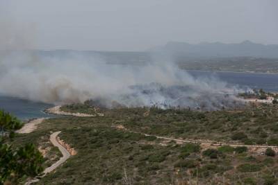 Υπό έλεγχο τέθηκε η μεγάλη πυρκαγιά στο Κάστρο της Πύλου (βίντεο-φωτογραφίες)