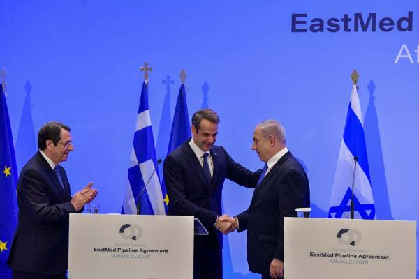 Μητσοτάκης: &quot;Η συμφωνία για τον EastMed, συμβολή στην ειρήνη και στη γεωπολιτική σταθερότητα&quot;
