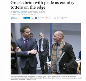 Reuters: Οι Έλληνες ακτινοβολούν υπερηφάνεια ενώ η χώρα βρίσκεται στην κόψη του ξυραφιού