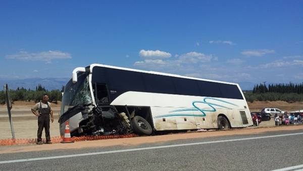 Δράμα: Ανατροπή λεωφορείου του ΚΤΕΛ με ελαφρά τραυματίες