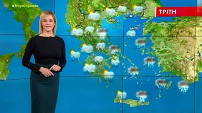 Έρχεται πτώση της θερμοκρασίας την Τρίτη - Αναλυτική πρόγνωση (Βίντεο)