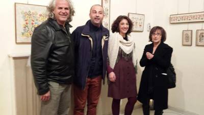 Εγκαινιάστηκε η έκθεση νωπογραφίας της Μαρίας Παναγιωτοπούλου