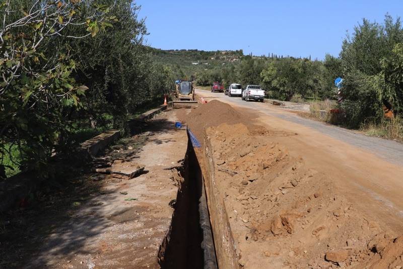 Με καλούς ρυθμούς η αντικατάσταση του εξωτερικού δικτύου: Εργο υδροδότησης 8 κοινοτήτων του Δήμου Μεσσήνης