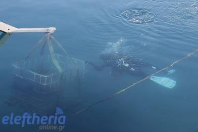 Εθελοντικός καθαρισμός του βυθού στο λιμάνι της Καλαμάτας (βίντεο-φωτογραφίες)